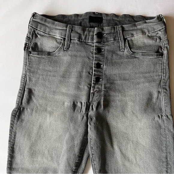 MOTHER | The Pixie - Supermoon - Grey Cropped Skinny Jeans Women’s Size 30 - Picture 2 of 9